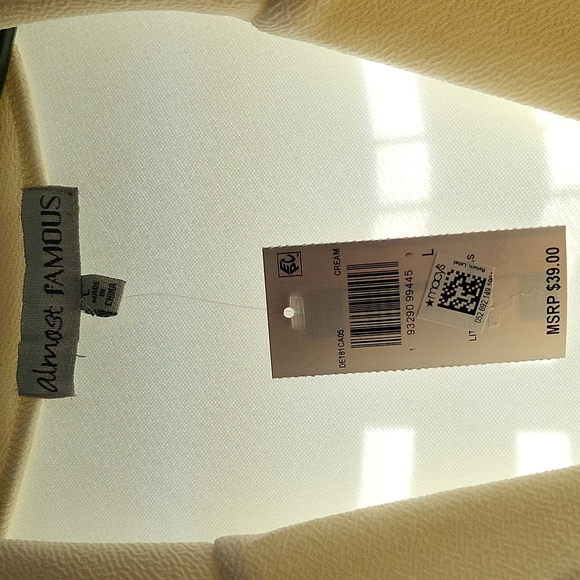 Almost Famous Designer Cream Jacket - Picture 3 of 5